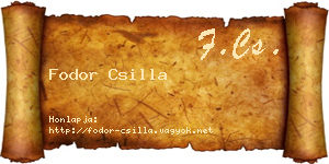 Fodor Csilla névjegykártya