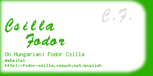 csilla fodor business card